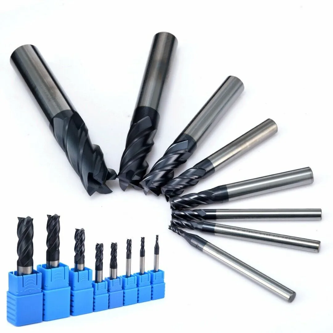 

4Flutes End Mill 8pcs/Set Accessories For Copper Milling Cutter Replacement
