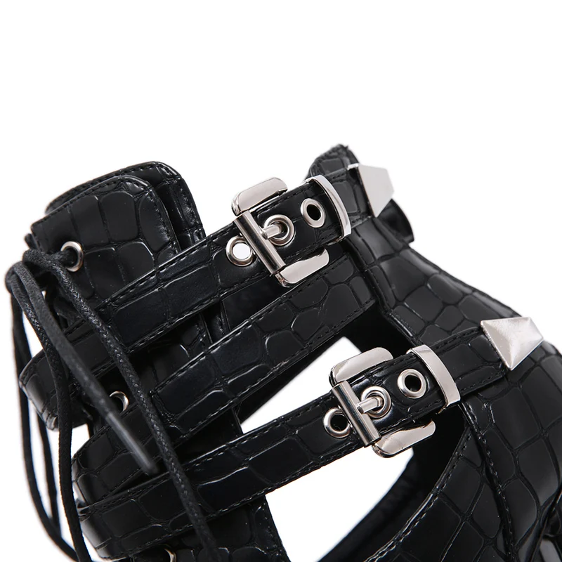 2019 женские пикантные роскошные ботинки на платформе 7 см украшенные кружевом в