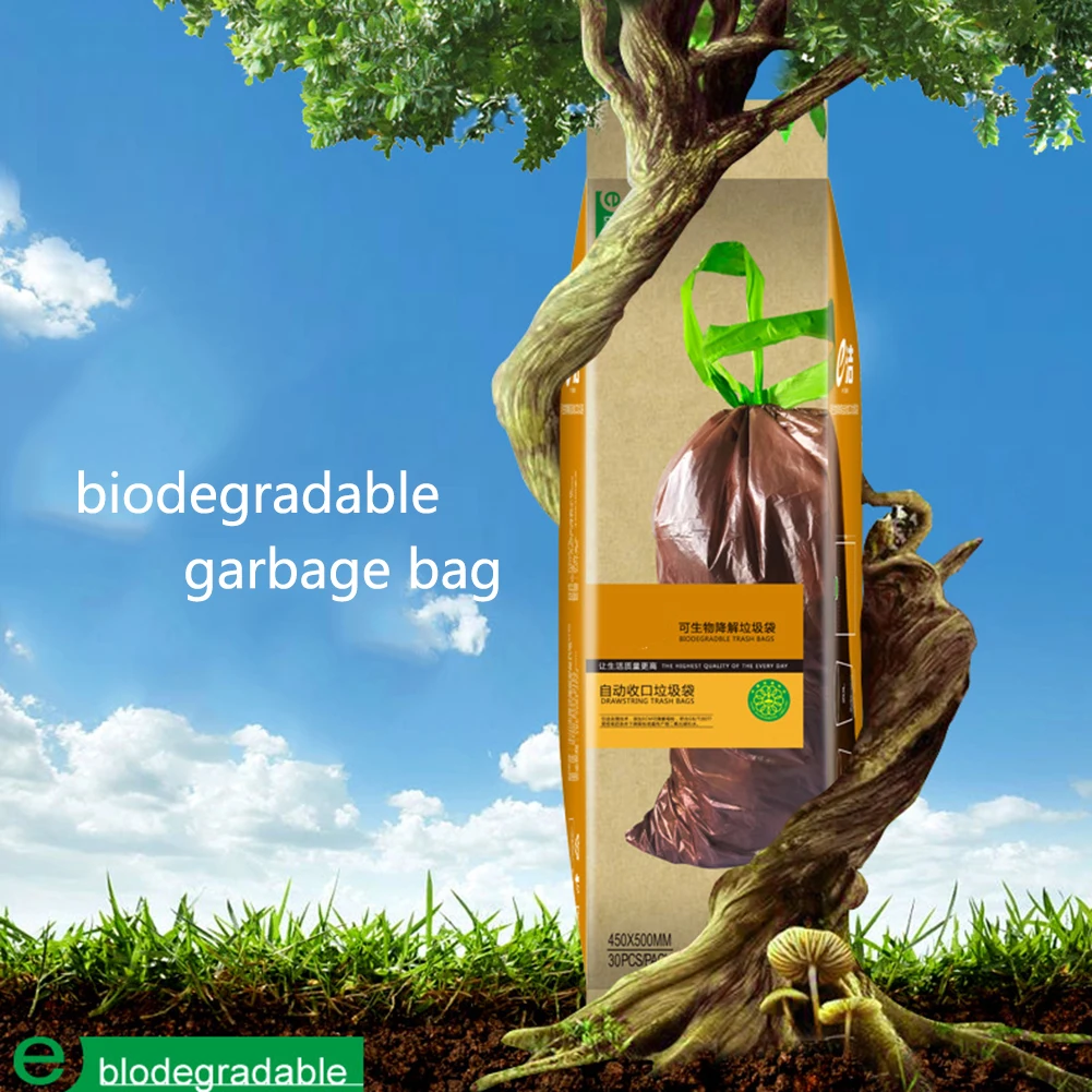 40 шт. биоразлагаемые мешки для мусора на шнурке | Дом и сад