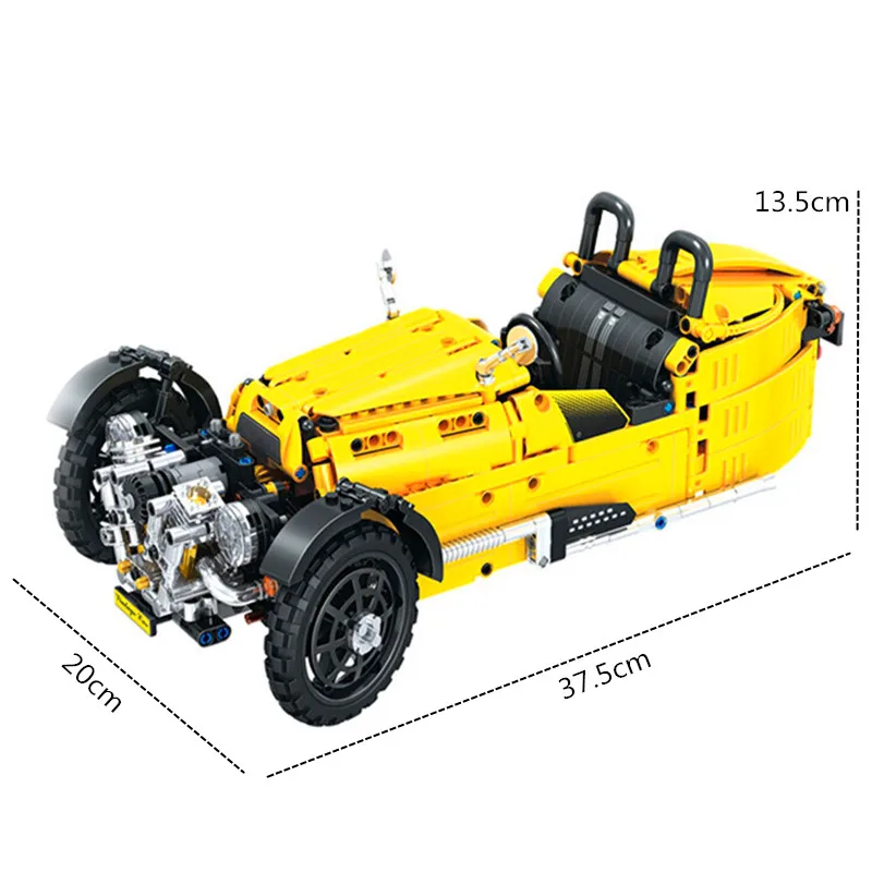 Конструктор автомобильный трехколесный Классическая модель автомобиля блоки