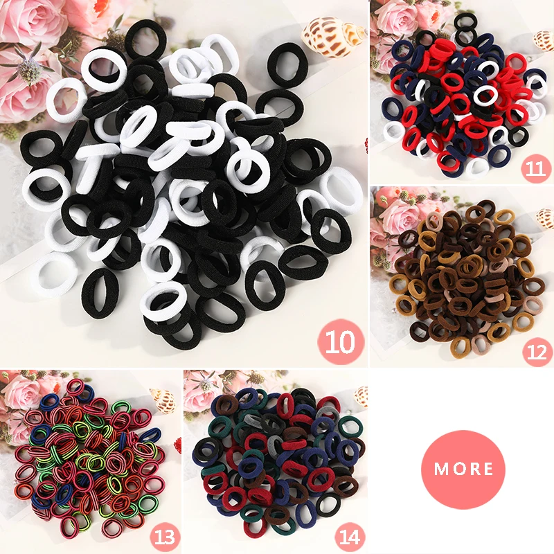 100 шт./компл. дети милые карамельный Цвет резинка для волос аксессуары девочек и