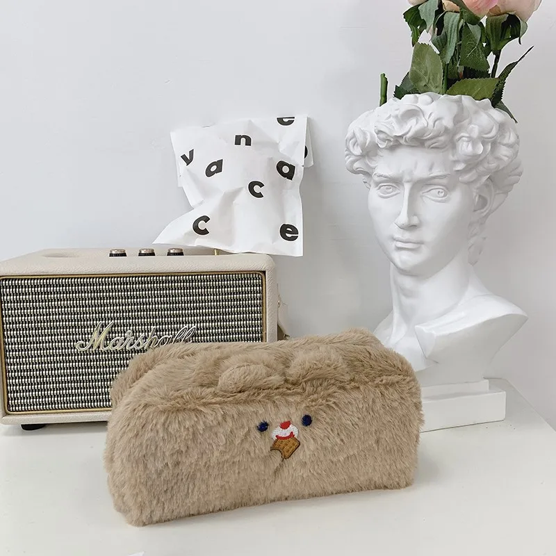 Корейский плюшевый чехол в виде кролика тканевые качественные школьные