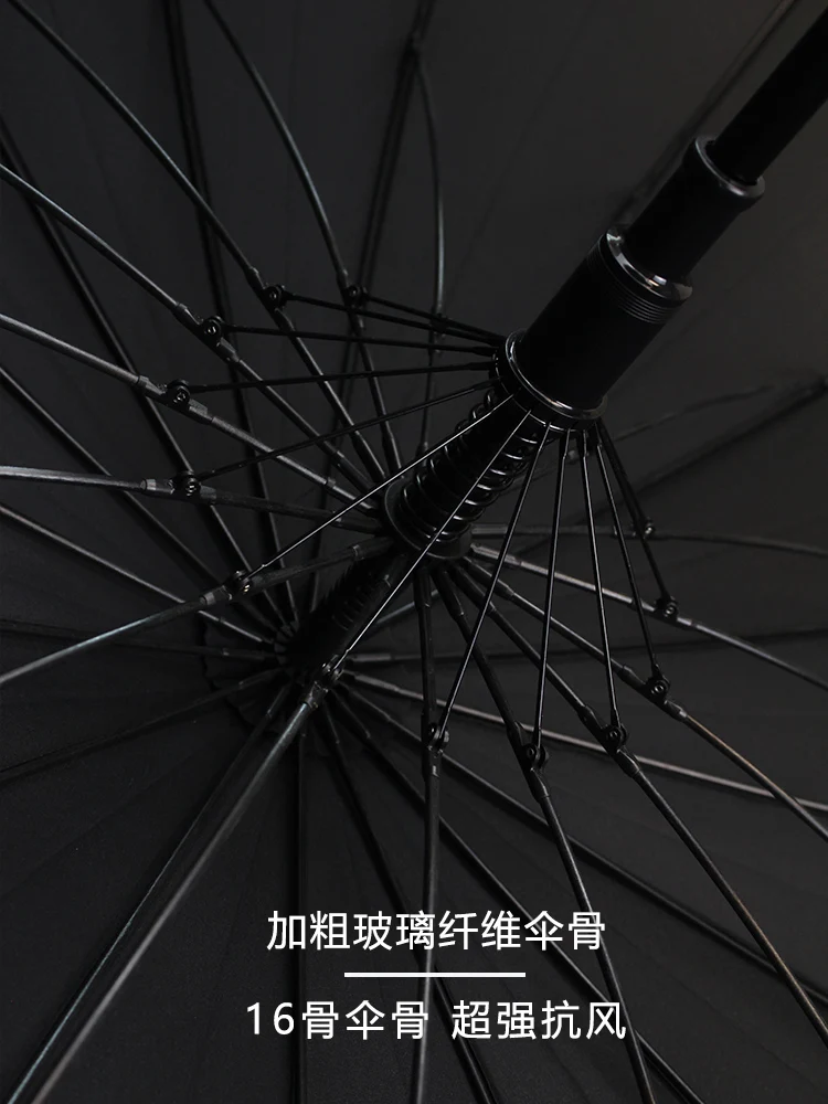 Online Ombrello Antivento Da Lavoro Automatico Tinta Unita Ombrello Giapponese Di Alta Qualità Con Manico Lungo Da Uomo Parapluie Rain Gear DF50YS
