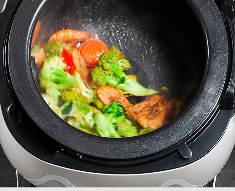 

220V Household & Commercial Electric Intelligent Automatic Stir Frying Machine 6L Non-stick Cooking Wok Pot Multi Cooker Pot