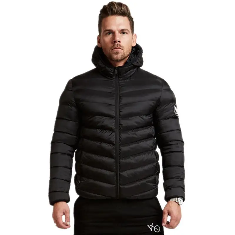 Зимние мужские парки с капюшоном теплые хлопковые спортивные куртки-бомберы на