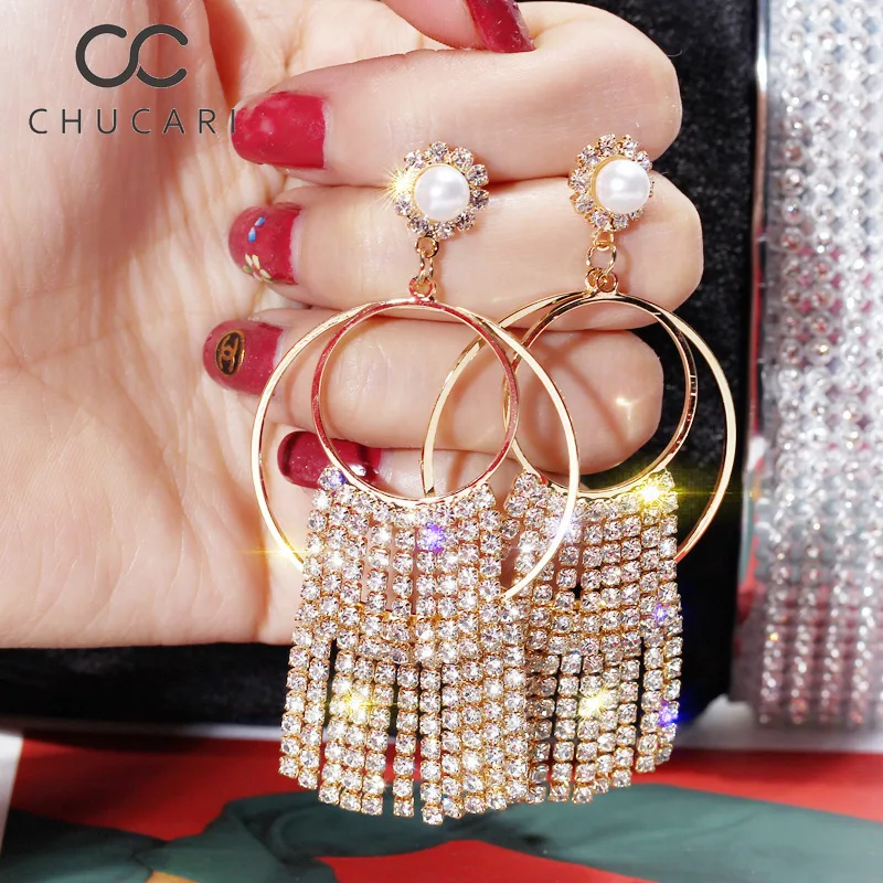 Женские серьги капельки CHUCARI золотые серебристые розовые золотистые с