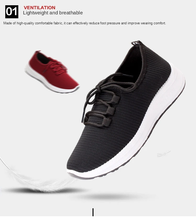 

Spring 2021 New Mesh Breathable Female Cloth Shoes Couple Casual Sneakers
