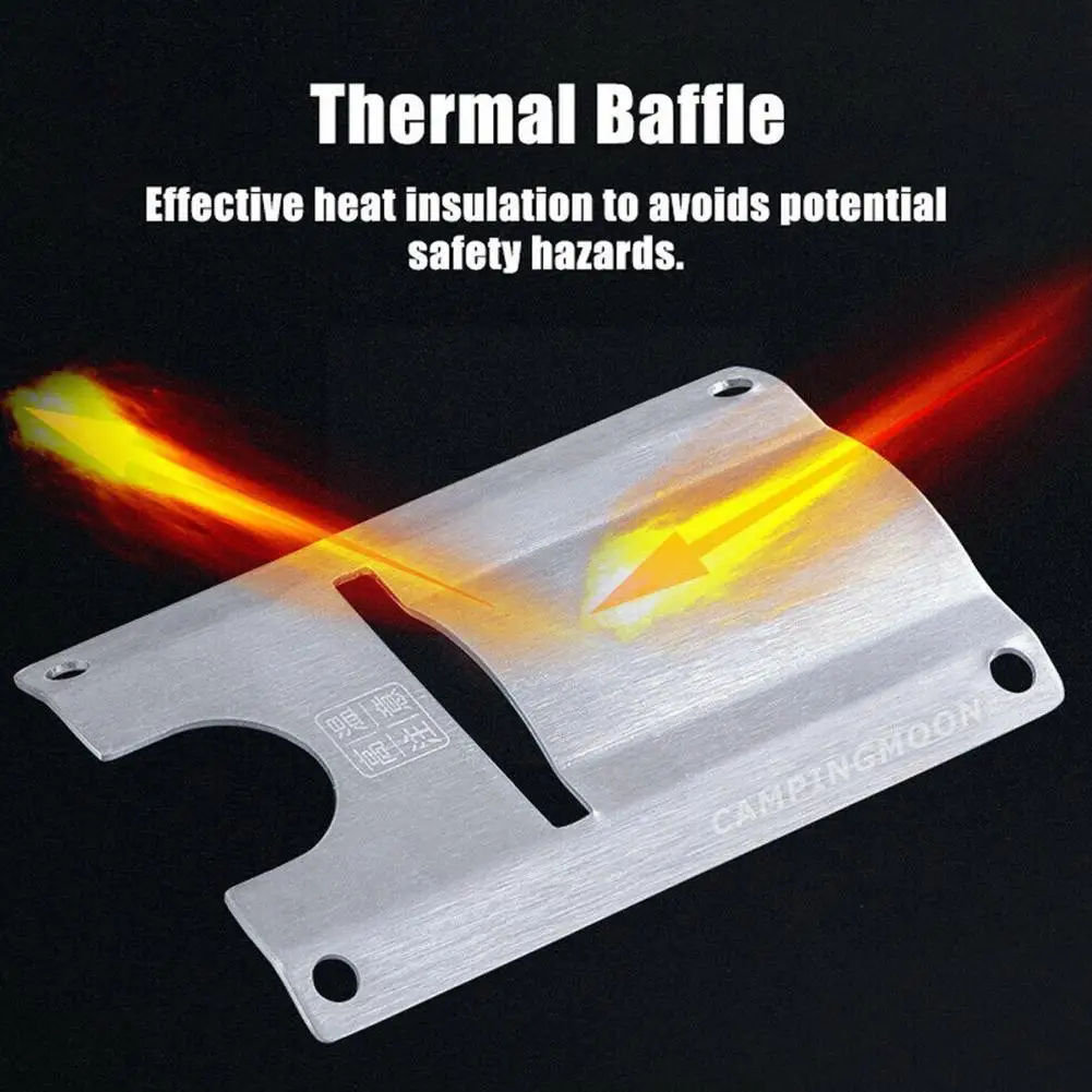 Outdoor Camping Gas Stove Thermal Baffle Bord Steel Rocket Bracket Heat For Hiking Picnic Z1i9 | Спорт и развлечения