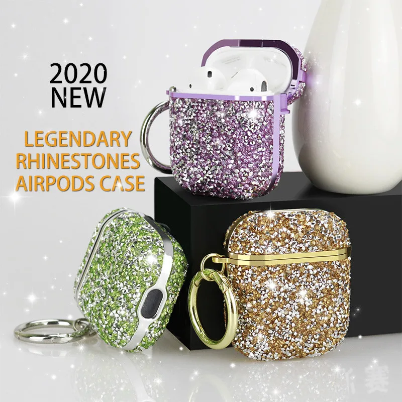 Kjoew Роскошный чехол для наушников s Apple AirPods Pro 2 1 Flash Bluetooth милый AirPod Блестящий