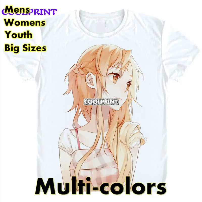 

Sword Art Online, футболки, женская рубашка, многоцветная Футболка большого размера, необычные футболки