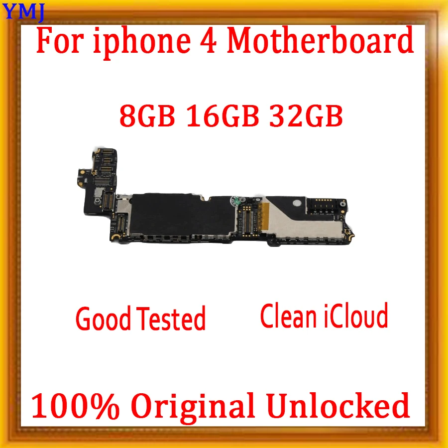 8 ГБ/16 ГБ/32 ГБ для iphone 4 материнская плата с чипами, оригинальная разблокированная материнская плата для iphone 4 4G с системой IOS, хорошая работа