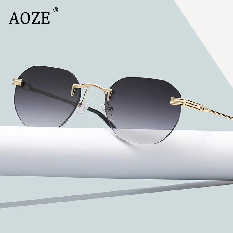 Солнцезащитные очки без оправы для мужчин и женщин классические модные крутые