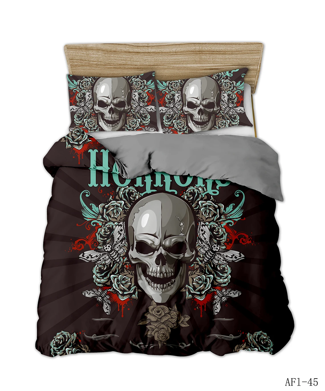 AHSNME New Skeleton Bedding Set Dropshipping Duvet Cover Sets Zombie Quilt Covers Skull Bedlinen King Queen Size | Дом и сад