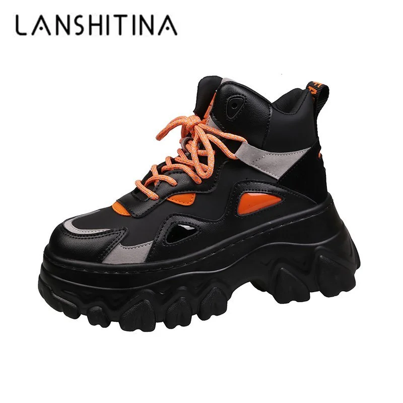 Женские ботинки на высокой платформе Коллекция 2020 года Зимние Модные ботильоны