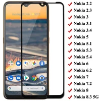 full cover tempered glass for nokia 5 4 3 4 5 3 8 3 2 3 1 3 screen protector for nokia 3 3 1 3 2 5 5 1 x5 6 6 1 6 2 7 7 1 7 2 8
