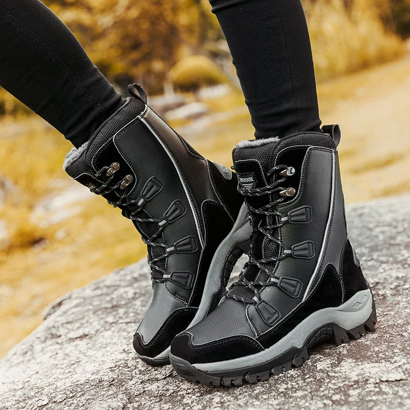 Женские зимние ботинки зимняя теплая обувь водонепроницаемые резиновые