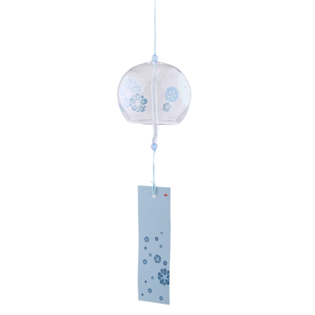 Japanese Culuture Glass Wind Bell Furin Chimes Home Hanging Decor | &amp Decorations