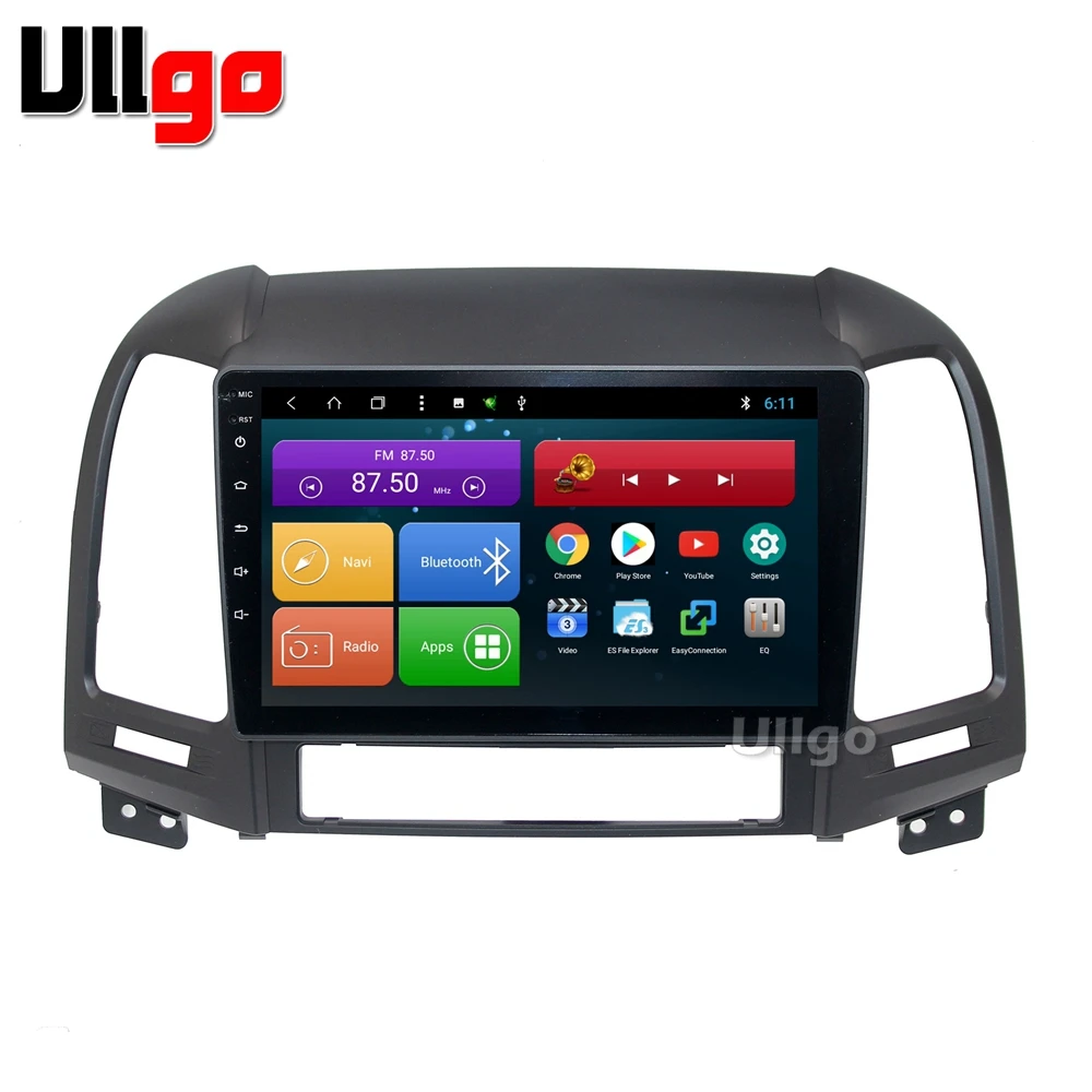 4G + 64G Восьмиядерный 9 'ɺndroid 8 1 автомобильный DVD GPS для Hyundai Santa Fe 2006-2011 Авторадио