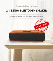 portable wooden soundbar tv wireless bluetooth 4 2 fm radio speaker tv bass stereo high subwoofer tf auxiliary usb speaker pc