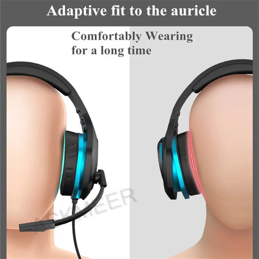 

Xiberia V22 Wired PS4 Headset PC Gamer Headsets 3D Surround Sound & HD Microphone 3.5mm Gaming Headphones for Phone Laptop