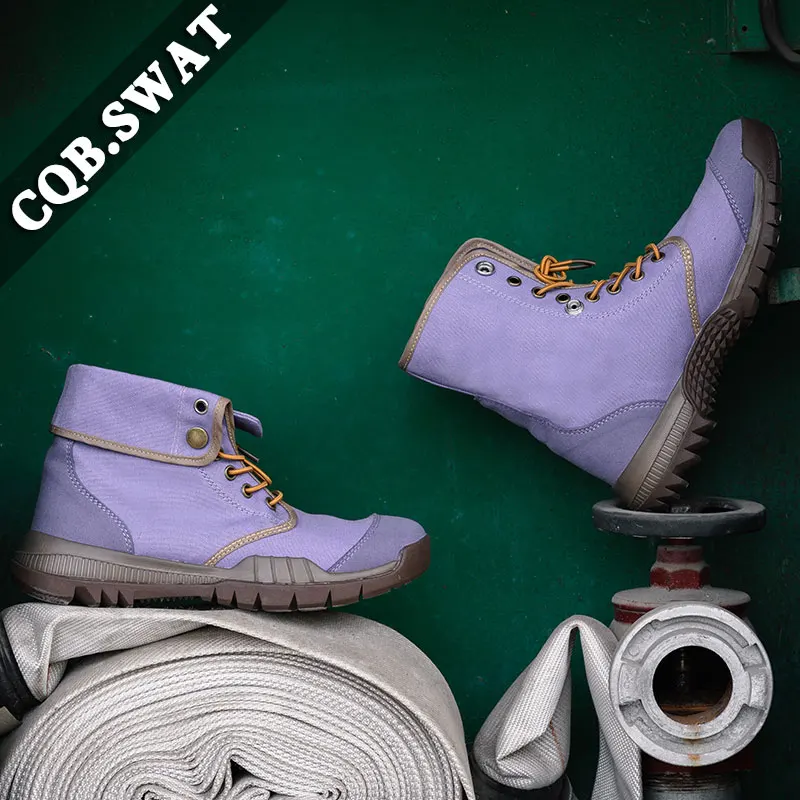 Повседневная парусиновая обувь черная Уличная походные тактические ботинки для
