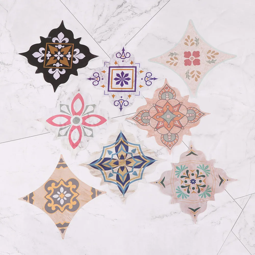 Диагональная наклейка для пола 10/15 шт. самоклеящаяся керамическая плитка из ПВХ