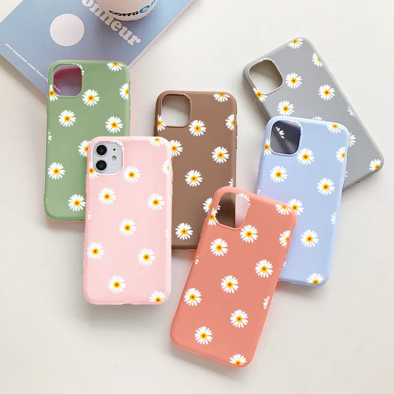 Чехол из ТПУ с хризантемой для Samsung Galaxy A5 A6 Plus A8 A7 2018 A02S A10 A20E A21S A31 A32 A40 A41 A50 A51 A52 A70 A71
