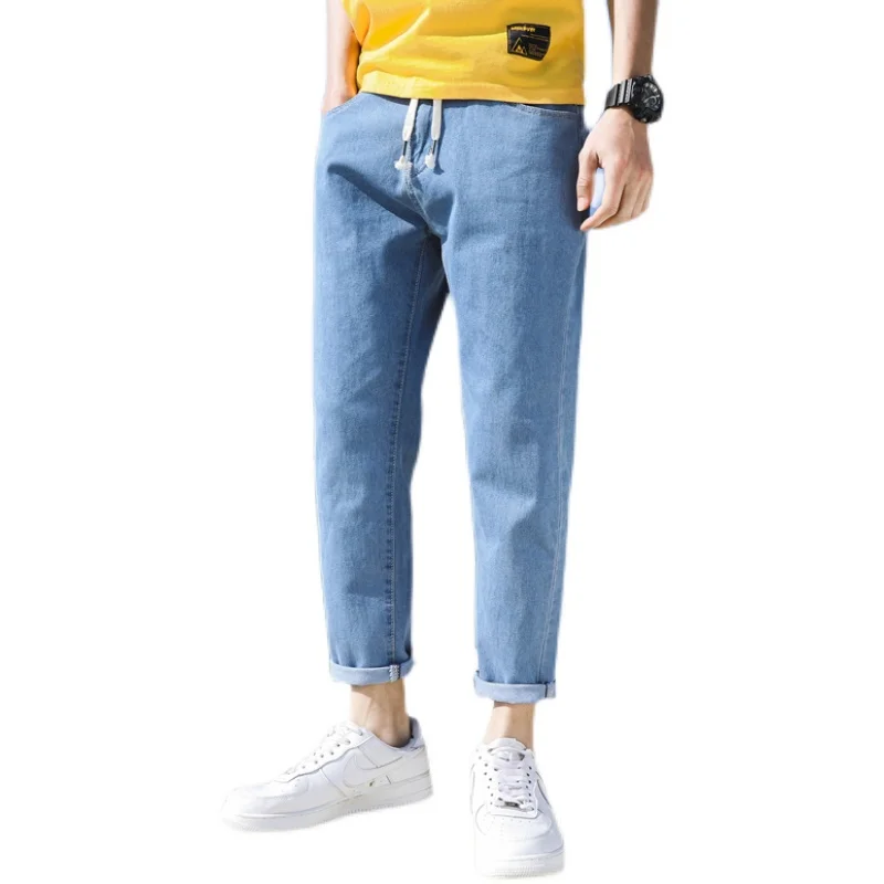 

2021 Popular Boy Baggy Jeans For Men Casual Wide leg Oversize Cargo Denim Overalls Boys Man pants
