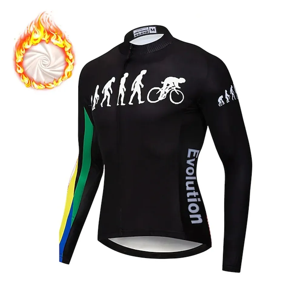 

Men's Winter Plush Jersey Cycling Jersey Road And Mountain Bike Riding Warm And Windproof Jacket