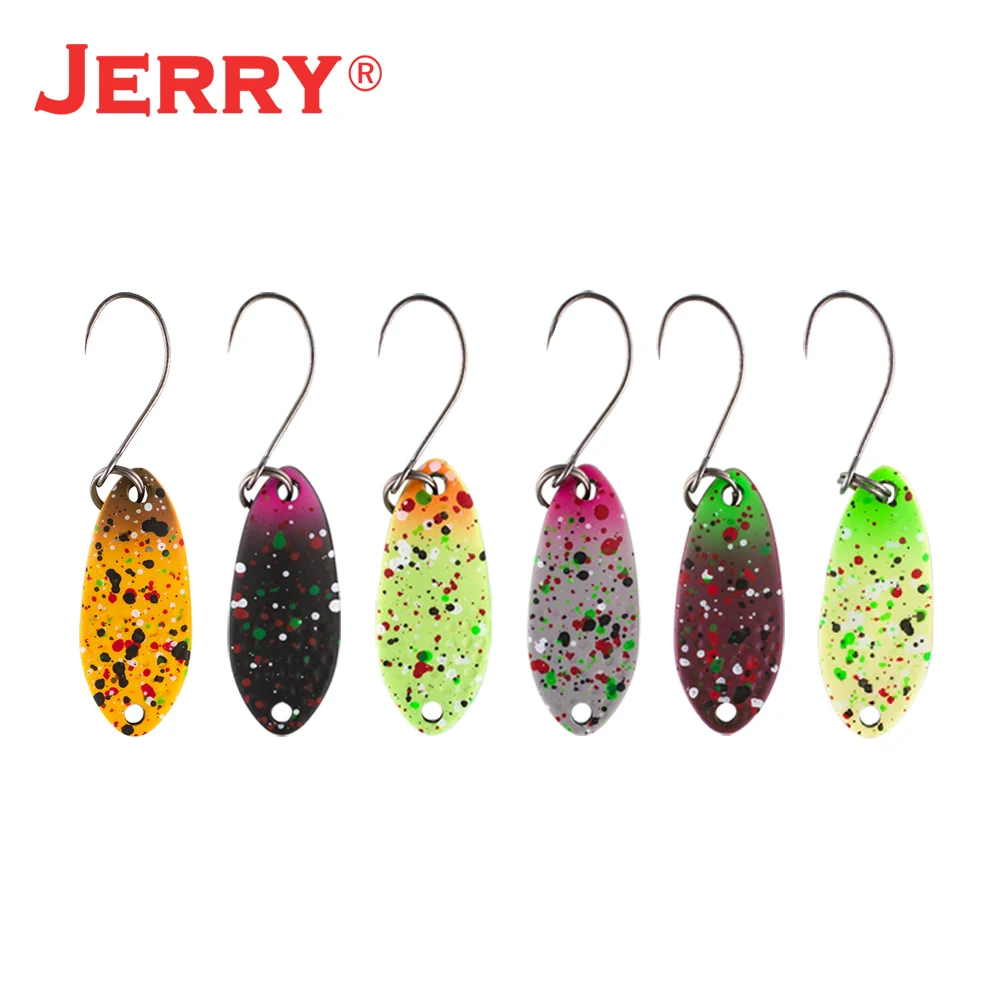 

Jerry pisces micro trout spoons kit fishing lures set baubles glitters spinner pesca