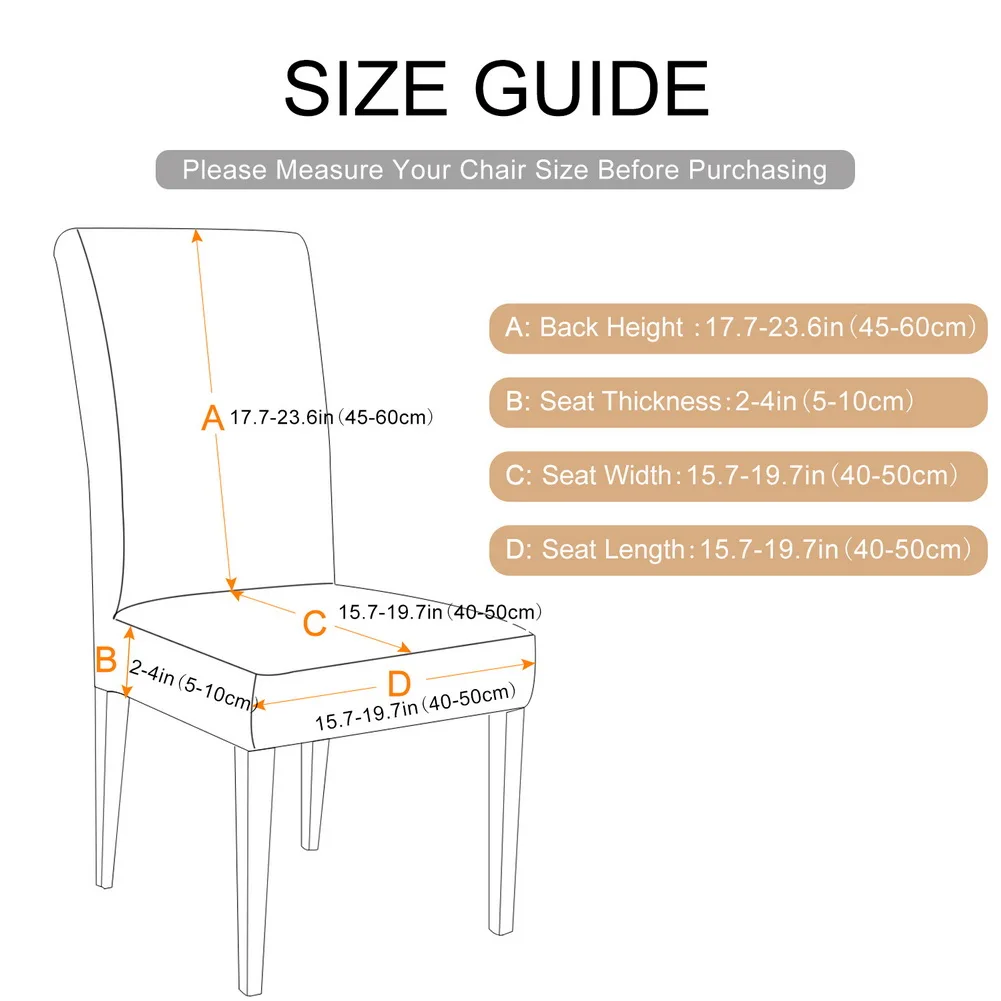 

1/2/4/6PCS Spandex Jarquard Dining Room Chair Cover Dustproof Elastic Stretch Seat Cover Knitted Chair Cover For Banquet Hotel