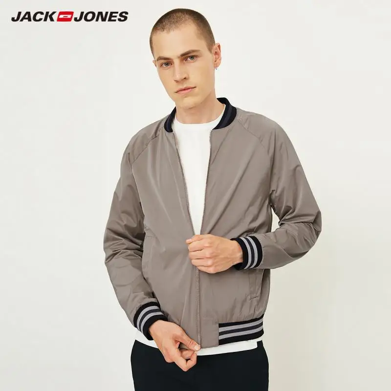 JackJones Мужская Легкая Повседневная бейсбольная куртка с длинным рукавом и