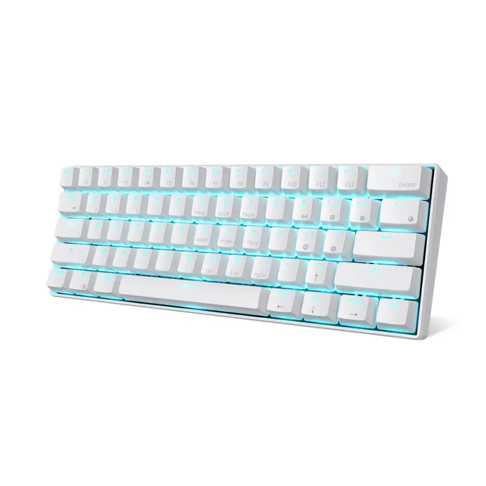 RK ROYAL KLUDGE RK61 Беспроводная Механическая игровая клавиатура 61 Ключ мультиустройство синий переключатель светодиодный аккумулятор с подсветкой