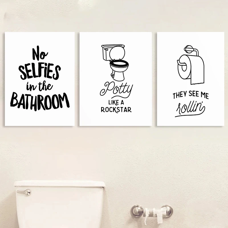 

Скандинавские буквы цитаты без селфи в ванной, настенная живопись, плакаты и принты, декор для ванной, гостиной (без рамки)