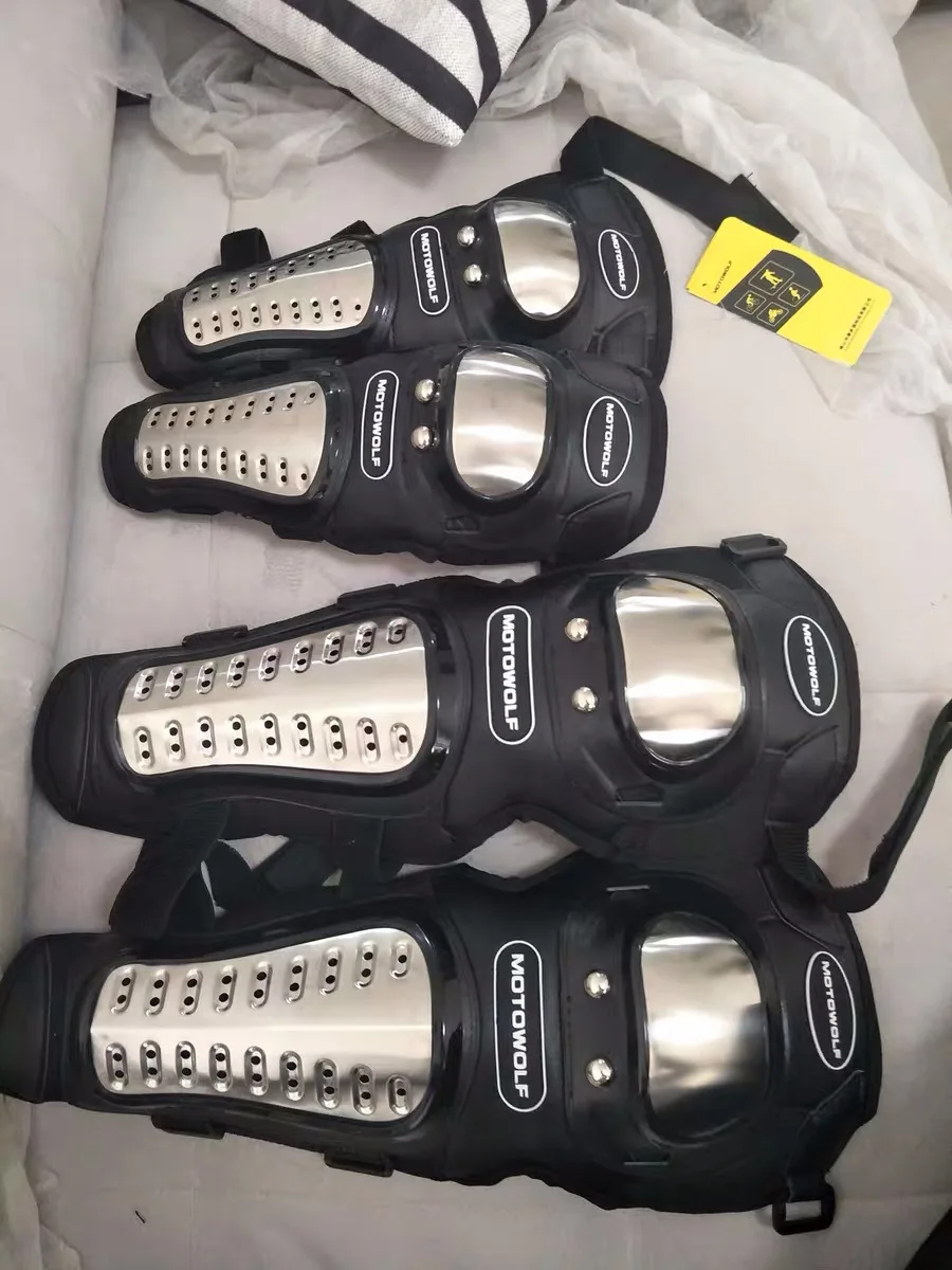 Мотоцикл защитная накладка Нержавеющая сталь налокотник наколенники для