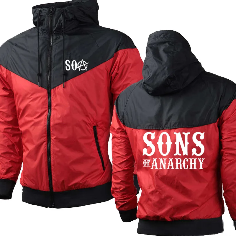 

Мужская Повседневная Толстовка SOA Sons of анархий с принтом, модная уличная одежда в стиле хип-хоп, весна-осень