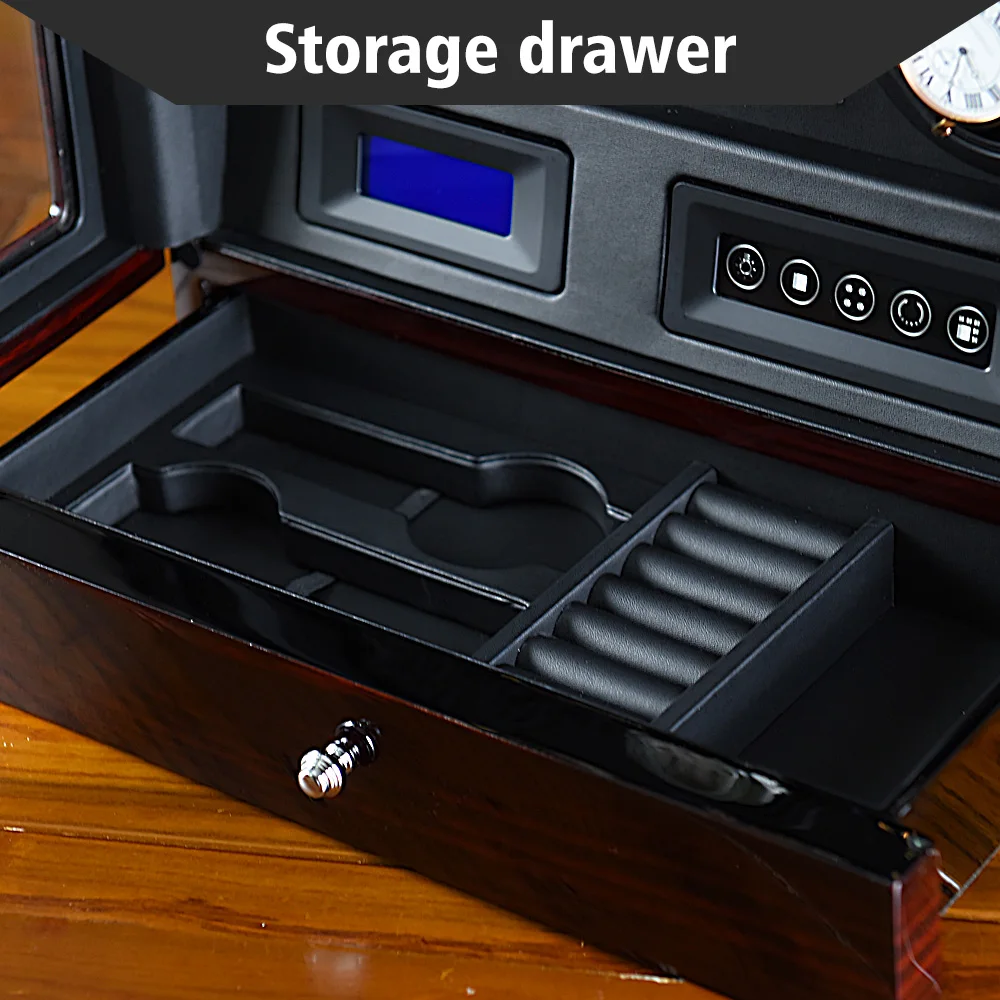 Ebony Высококачественная автоматическая коробка для намотки часов с питанием от