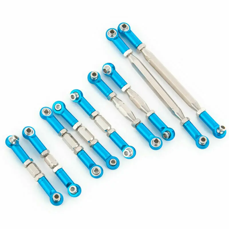 

9Pack 1/12 Speed RC Car Pull Rod Steering Linkage Upgrade Replacement Parts For Wltoys 12428 12423 Short Course Truck