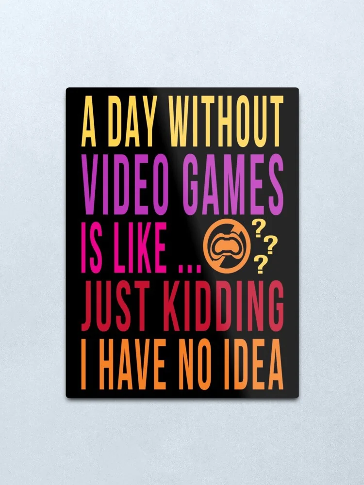 День без видео игры похож на #4 металлические печати жестяная вывеска бар