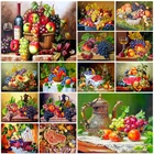 Алмазная 3D вышивка, мозаика с фруктами, красное вино, Наборы для творчества, картина на стену для ужина, вечеринки, интерьер, домашний декор