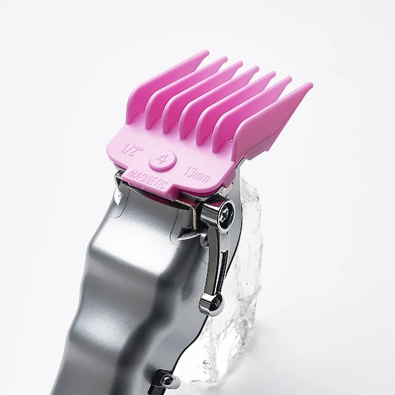 

6Pcs Colorful Professional Hair Clipper Guards with Magnet Attachments Combs X37C