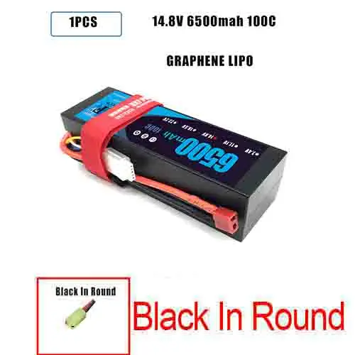 1PCS4S6500HARDBLACK DXF Lipo 4S Батарея жесткий чехол 14,8 V 5200 мА/ч, 6500 мА/ч, 50C 100C 200C AKKU для 1:8 1:10 RC автомобиль E Багги Truggy Грузовик Лодка - Цвет: 1PCS4S6500HARDBLACK