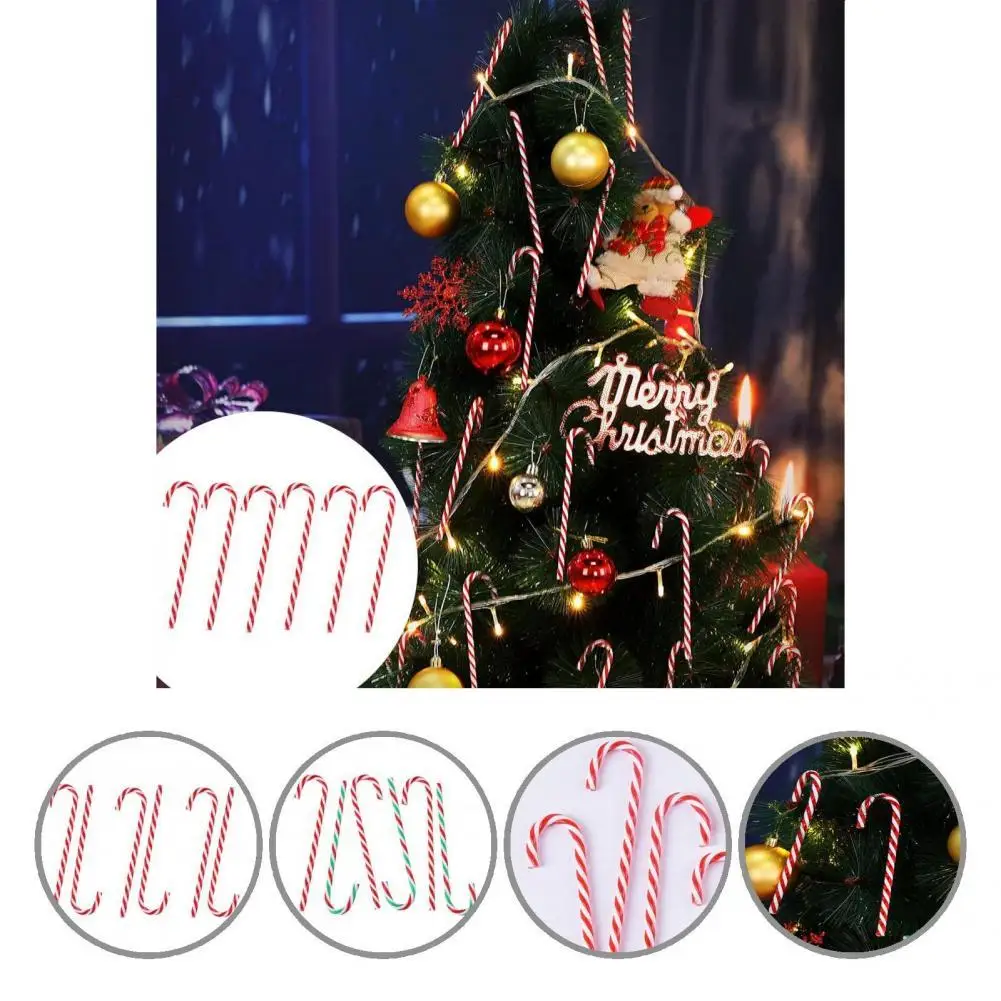 

Exquisite Christmas Cane Pendant Reusable Unique Christmas Tree Ornaments Christmas Crutch Decor 6Pcs/Set