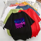 Модная трендовая женская футболка в стиле панк, хип-хоп, забавная женская футболка с принтом Микеланджело, дешевая футболка оверсайз с круглым вырезом