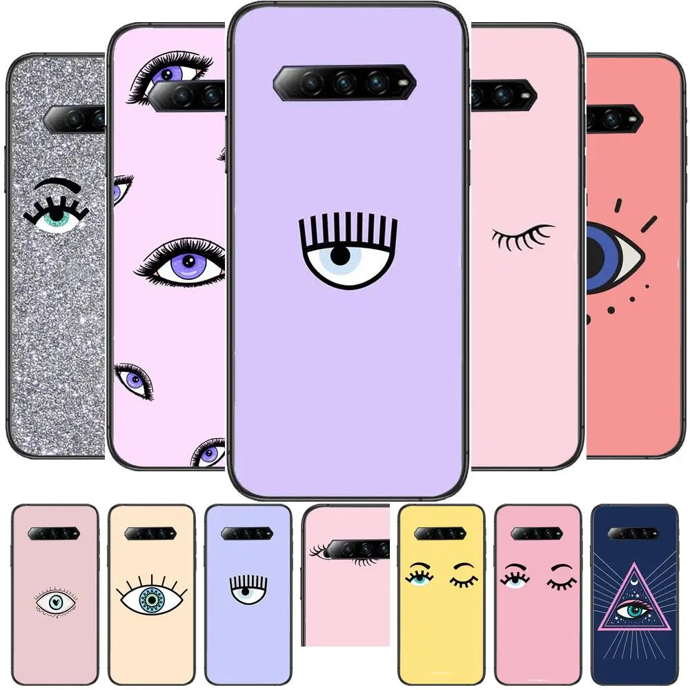 

Personality Eyes Eyes pink Anime Phone Case For xiaomi redmi Black Shark 4 Pro 2 3 3s Cases Helo Black Cover Silicone Back Pret