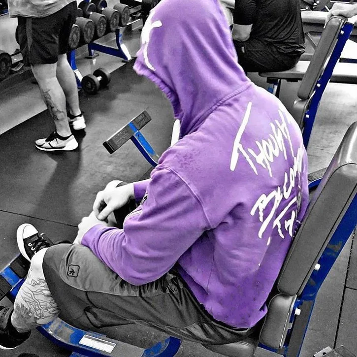 Thin Fitness Black Hooded Sweatshirt Big Pocket Bodybuilding Hoodies Men Gym Sweatshirt For Men Zipper Long Sleeve Hoodies