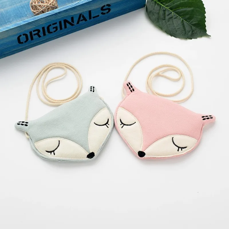 

Lovely Children one shoulder bag coin purse cute fox girls messenger bag baby accessories