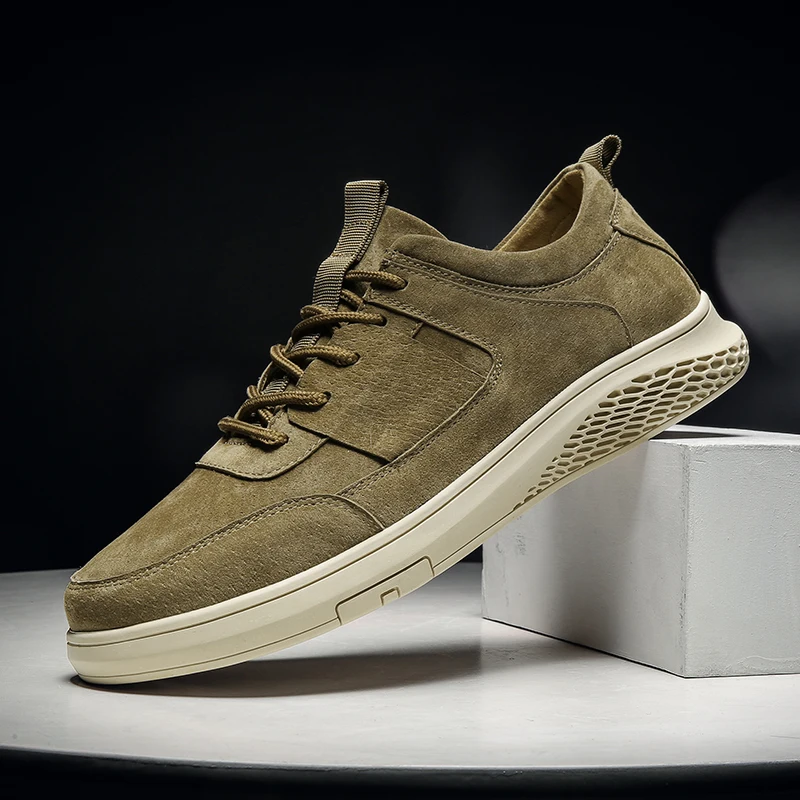 

Кроссовки мужские кожаные, Осенние, в стиле ретро