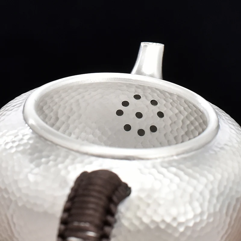 

Ag999 Sterling Silver Agete Teapot Kitchen Utensils Handmade Coffee Tea Pot