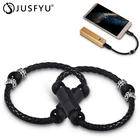 Уличный Портативный кожаный браслет Mini Type-C8PinMicro USB, браслет с бусинами, шнур зарядного устройства для Samsung S9 P20 Huawei xiaomi